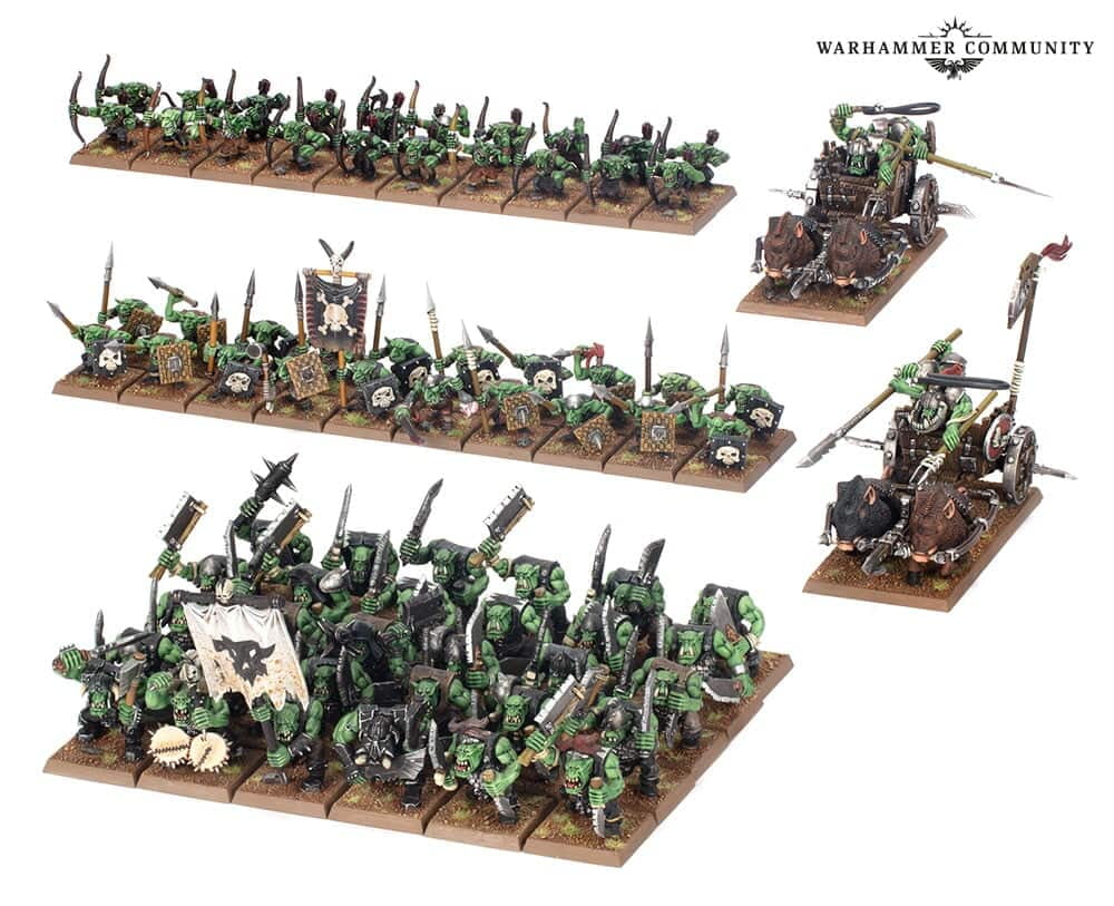 Warhammer old world orc & goblin tribes battalion